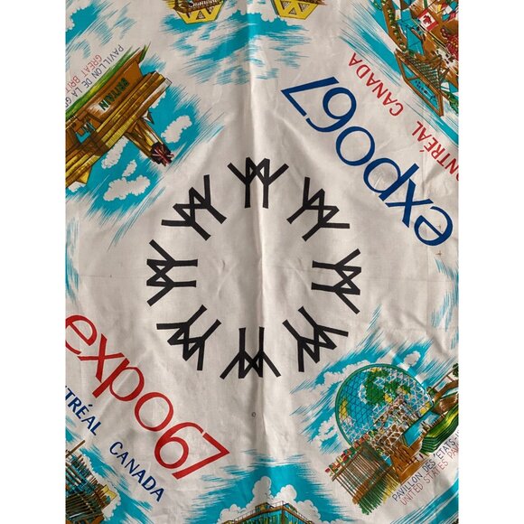 VTG Expo 67 Montreal Canada Souvenir Scarf Japan Women - Picture 4 of 11